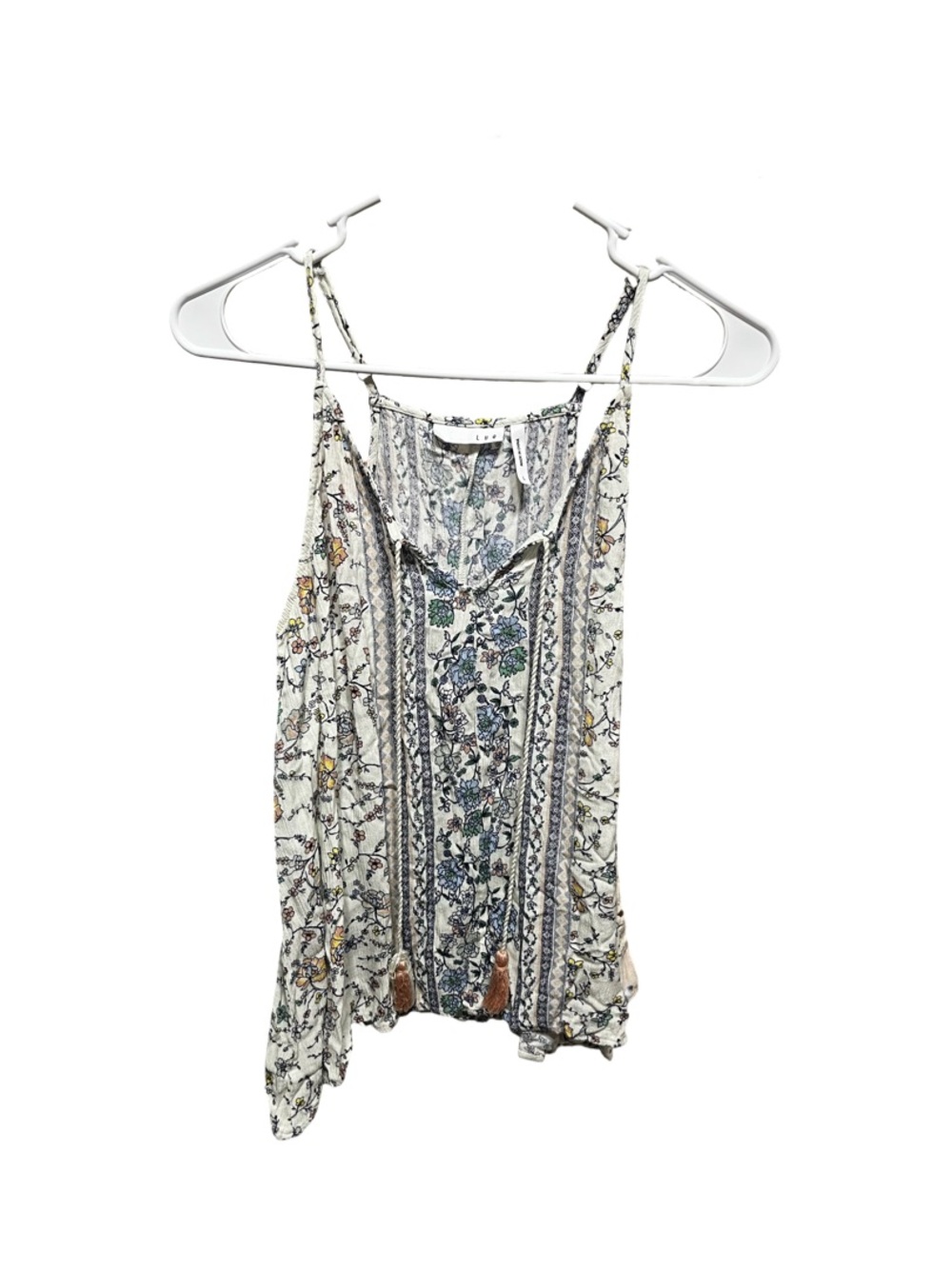 Boho Floral Print White Spaghetti Strap Cami (Stitch Fix)